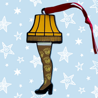 Boog Leg Lamp Ornament. Glow shade. Ween Inspired Only 50 available