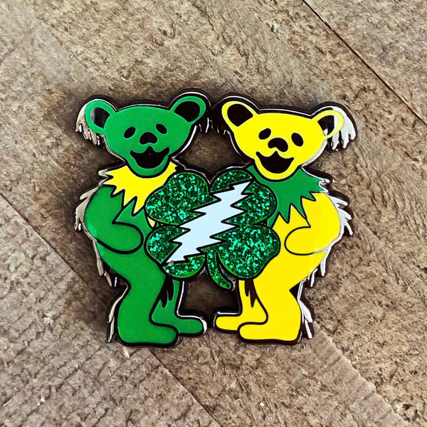 Ships around 3/1 They Love Each Other Bears Pin - Luck of the Irish.